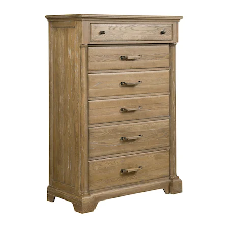 Transitional Chest of Drawers with Jewelry Drawer Dividers